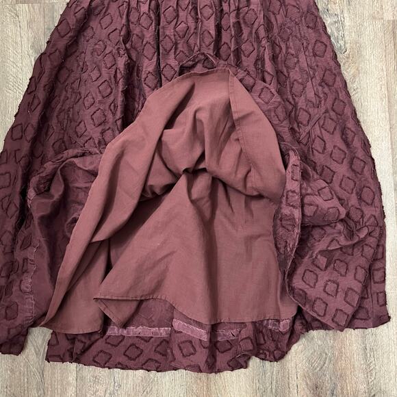 Maeve‎ X Anthropologie Women's Brown Diamond-Cut A-line Skirt Size 8 - Picture 10 of 12